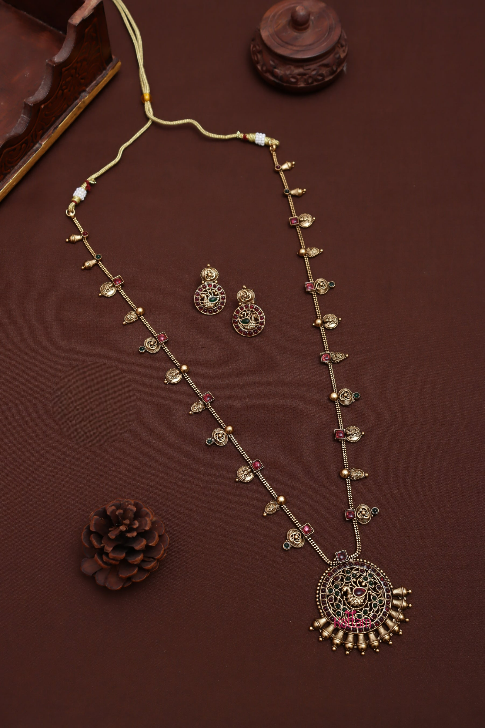 Swarnika - Coin Peacock Haram set